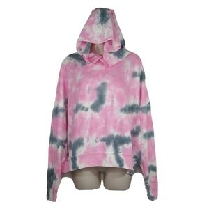 So Lounge Life Tie Dye cropped Hoodie Sweatshirt Pullover Women Juniors Size XS🔴